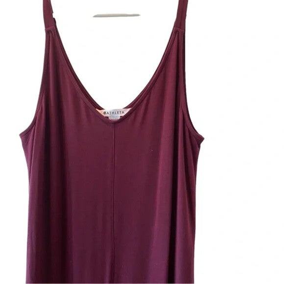 Athleta Nighttime Bliss Sleep V-Neck Romper Deep Burgundy - M - Picture 5 of 5
